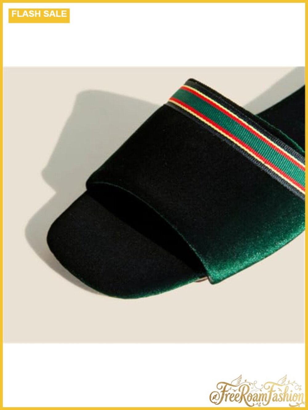 Faux Velvet Slide Sandals Open Toe Slip On Indoor Outdoor Slippers - Picture 2 of 6